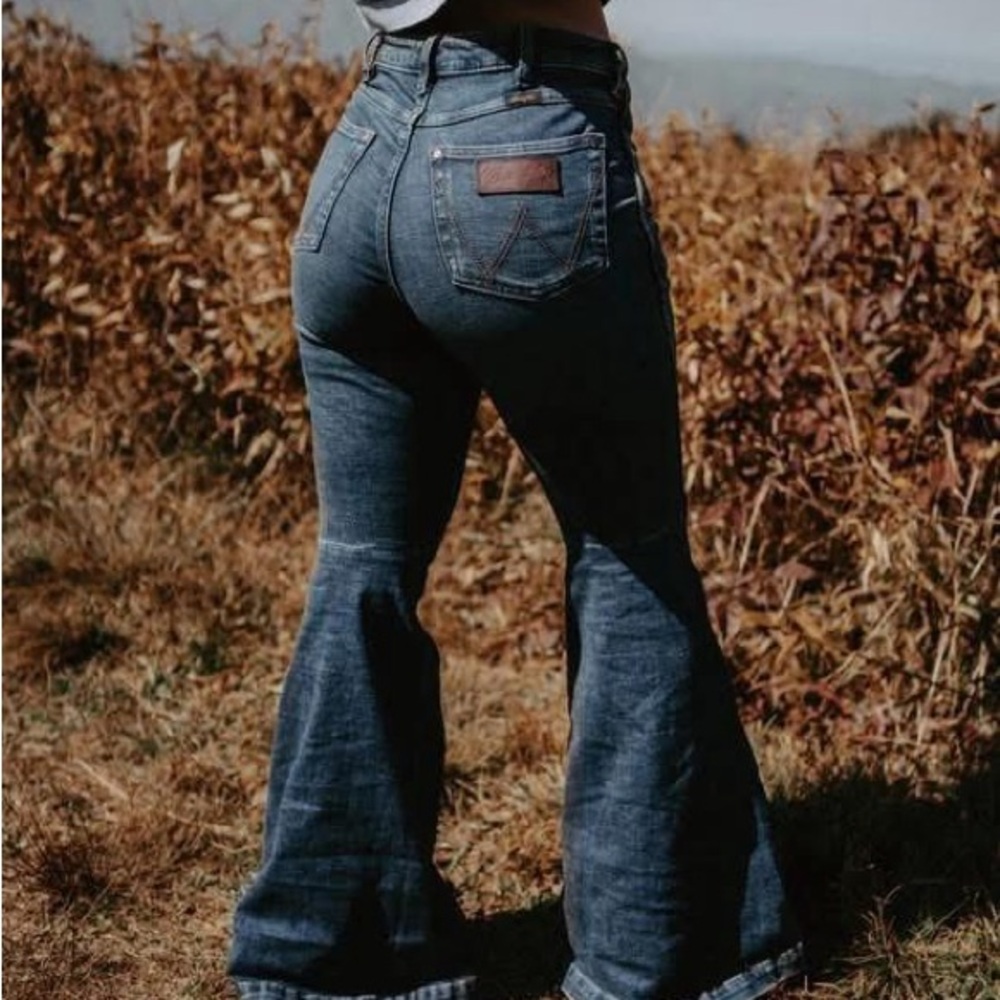 Wrangler Dark Blue Wide Leg Jeans
